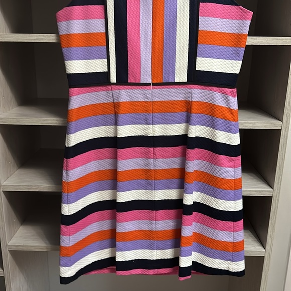 Kate Spade multi colored striped, above knee, sleeveless dress Size 14 - Picture 5 of 7